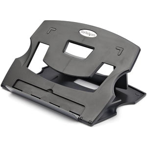 StarTech.com Portable Laptop Stand - Laptop Desk Stand - Adjustable Laptop Stand - Ergonomic Laptop Table Stand - Laptop Riser Stand - 1.1 cm Height x 28.7 cm Width - Tabletop - Plastic - Black, Grey - TAA Compliant IM4017377