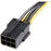 StarTech.com Power Adapter Cable - PCI Express - 6 Pin - 8 Pin - PCIe - For PCI Express Card - Yellow - 15.49 cm Cord Length IM1603467