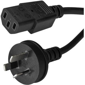 StarTech.com Power Supply Cord - AS/NZS 3112 to C13 - 3 m (10 ft.) - For Monitor, Printer - 250 V AC10 A - Black - 3 m Cord Length - 1 IM4283501