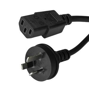 StarTech.com Power Supply Cord - AS/NZS 3112 to C13 - 3 m (10 ft.) - For Monitor, Printer - 250 V AC10 A - Black - 3 m Cord Length - 1 IM4283501