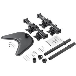 StarTech.com Quad Monitor Stand, Crossbar, Steel, Monitors up to 27" (17.6lb/8kg), VESA Monitor, Computer Monitor Stand, Monitor Arm - Up to 68.6 cm (27") Screen Support - 32 kg Load Capacity - 81.8 cm Height x 31.5 cm Width x 88.4 cm Depth - Desktop, Fre IM3612482