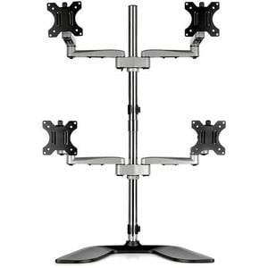 StarTech.com Quad Monitor Stand, Desktop VESA 4 Monitor Arm up to 32" (17.6lb/8kg) Screens, Ergonomic Articulating Pole Mount, Adjustable - Up to 81.3 cm (32") Screen Support - 31.93 kg Load Capacity - 12.5 cm Height x 34.8 cm Width - Desktop, Freestandin IM4630269