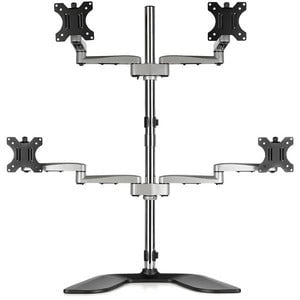 StarTech.com Quad Monitor Stand, Desktop VESA 4 Monitor Arm up to 32" (17.6lb/8kg) Screens, Ergonomic Articulating Pole Mount, Adjustable - Up to 81.3 cm (32") Screen Support - 31.93 kg Load Capacity - 12.5 cm Height x 34.8 cm Width - Desktop, Freestandin IM4630269