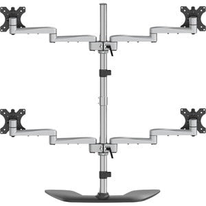 StarTech.com Quad Monitor Stand, Desktop VESA 4 Monitor Arm up to 32" (17.6lb/8kg) Screens, Ergonomic Articulating Pole Mount, Adjustable - Up to 81.3 cm (32") Screen Support - 31.93 kg Load Capacity - 12.5 cm Height x 34.8 cm Width - Desktop, Freestandin IM4630269