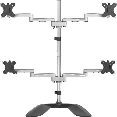 StarTech.com Quad Monitor Stand, Desktop VESA 4 Monitor Arm up to 32" (17.6lb/8kg) Screens, Ergonomic Articulating Pole Mount, Adjustable - Up to 81.3 cm (32") Screen Support - 31.93 kg Load Capacity - 12.5 cm Height x 34.8 cm Width - Desktop, Freestandin IM4630269