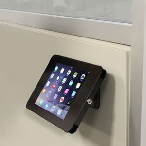 StarTech.com Secure Tablet Stand - Security lock protects your tablet from theft and tampering - Easy to mount to a desk / table / wall or directly to a VESA compatible monitor mount - Supports iPad and other 9.7" tablets - Steel Construction - Thread the IM3243419