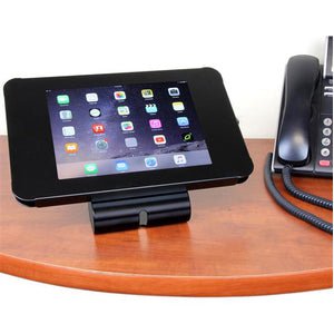 StarTech.com Secure Tablet Stand - Security lock protects your tablet from theft and tampering - Easy to mount to a desk / table / wall or directly to a VESA compatible monitor mount - Supports iPad and other 9.7" tablets - Steel Construction - Thread the IM3243419