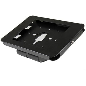 StarTech.com Secure Tablet Stand - Security lock protects your tablet from theft and tampering - Easy to mount to a desk / table / wall or directly to a VESA compatible monitor mount - Supports iPad and other 9.7" tablets - Steel Construction - Thread the IM3243419
