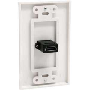 StarTech.com Single Outlet Female HDMI Wall Plate White - 1-gang - White - 2 x HDMI Port(s) IM1861176