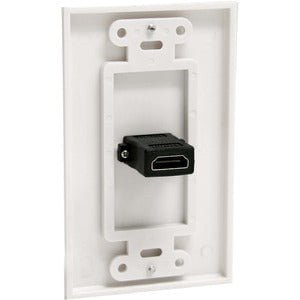 StarTech.com Single Outlet Female HDMI Wall Plate White - 1-gang - White - 2 x HDMI Port(s) IM1861176