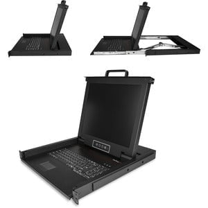 StarTech.com Single-Port Rackmount KVM Console with 17" Display - 1 Computer(s) - 43.2 cm (17") LCD - SXGA - 1280 x 1024USB - 1 x VGA - Keyboard - TouchPad - 1U High - PC - Steel - Black IM4373190