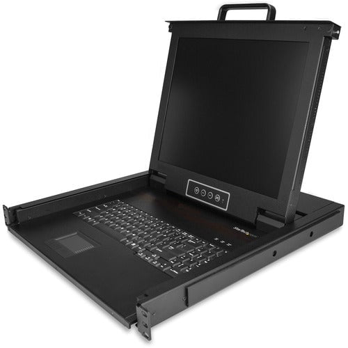 StarTech.com Single-Port Rackmount KVM Console with 17" Display - 1 Computer(s) - 43.2 cm (17") LCD - SXGA - 1280 x 1024USB - 1 x VGA - Keyboard - TouchPad - 1U High - PC - Steel - Black IM4373190