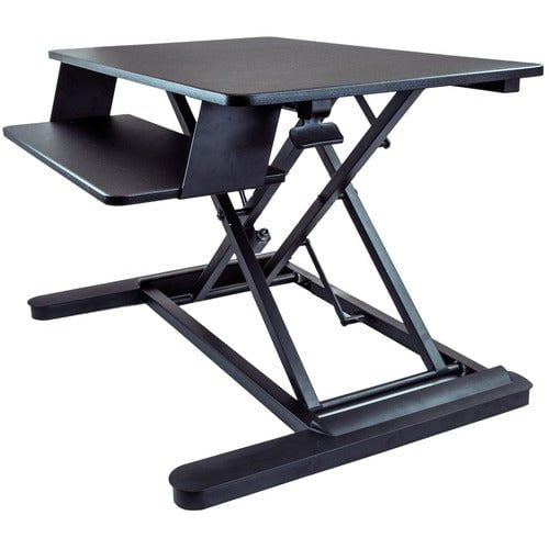 StarTech.com Sit Stand Desk Converter - Keyboard Tray - Height Adjustable Ergonomic Desktop/Tabletop Standing Desk - Large 35"x21" Surface - Up to 76.2 cm (30") Screen Support - 15.06 kg Load Capacity - 16 cm Height x 89.9 cm Width - Desktop, Tabletop - B IM4088608