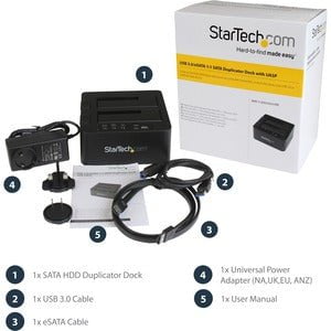 StarTech.com Standalone Hard Drive Duplicator Dock, External Dual Bay ...