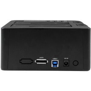 StarTech.com Standalone Hard Drive Duplicator Dock, External Dual Bay HDD/SSD Cloner/Copier, USB 3.0 / eSATA, SATA Disk Cloning / Recovery - Dual-Bay Hard Drive Duplicator Docking Station; External backup / recovery / cloning tool for 2,5 / 3,5in SATA SSD IM2709117
