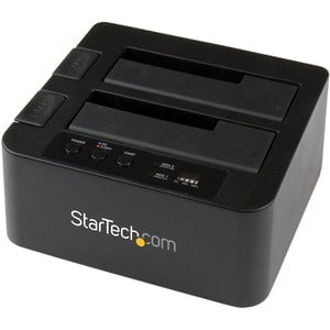 StarTech.com Standalone Hard Drive Duplicator Dock, External Dual Bay HDD/SSD Cloner/Copier, USB 3.0 / eSATA, SATA Disk Cloning / Recovery - Dual-Bay Hard Drive Duplicator Docking Station; External backup / recovery / cloning tool for 2,5 / 3,5in SATA SSD IM2709117