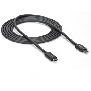 StarTech.com Thunderbolt 3 Cable â€" 6 ft / 2m â€" 4K 60Hz â€" 20Gbps â€" USB C to USB C Cable â€" Thunderbolt 3 USB Type C Charger Cable - 2 m USB Data Transfer Cable for Docking Station, Portable Hard Drive, Monitor, MacBook - First End: 1 x 24-pin USB IM3141119