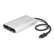 StarTech.com Thunderbolt 3 to Dual DisplayPort Adapter - 4K 60Hz Dual Monitor TB3 DisplayPort 1.2 Video Adapter - Thunderbolt 3 Certified - Thunderbolt 3 to 2x DisplayPort 1.2 4K 60Hz Video Adapter | 7.1 Audio | HDCP 2.2/1.4 - Dual Monitor 4K 60Hz/1440p/1 IM3695961