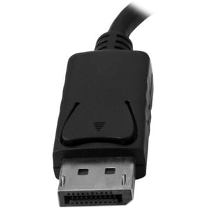 StarTech.com Travel A/V Adapter: 2-in-1 DisplayPort to HDMI or VGA - 1 Pack - 1 x 20-pin DisplayPort 1.2 Digital Audio/Video - Male - 1 x 15-pin HD-15 - Female, 1 x 19-pin HDMI 1.4 Digital Audio/Video - Female - Black IM2910024