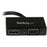 StarTech.com Travel A/V Adapter: 2-in-1 Mini DisplayPort to HDMI or VGA Converter - 1 Pack - 1 x 20-pin Mini DisplayPort Digital Audio/Video - Male - 1 x 19-pin HDMI Digital Audio/Video - Female, 1 x 15-pin HD-15 - Female - Black IM2865516
