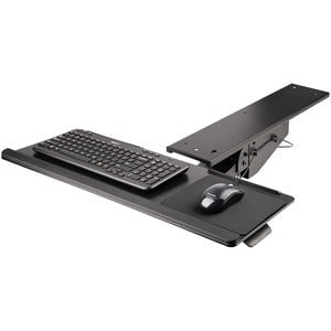 StarTech.com Under Desk Keyboard Tray, Height Adjustable Keyboard and Mouse Tray (10" x 26"), Ergonomic Computer Keyboard Tray w/Mouse Pad - 144.8 mm Height x 711.2 mm Width - Black - Steel IM5464478