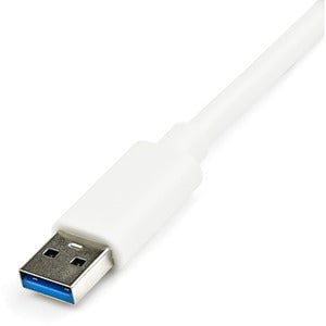 StarTech.com USB 3.0 to Gigabit Ethernet Adapter NIC w/ USB Port - White - USB - 1 Port(s) - 1 x Network (RJ-45) - Twisted Pair - 10/100/1000Base-T - Desktop IM2485499