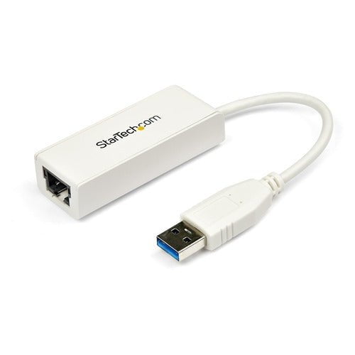 StarTech.com USB 3.0 to Gigabit Ethernet NIC Network Adapter - White - USB - 1 Port(s) - 1 x Network (RJ-45) - Twisted Pair - 10/100/1000Base-T - TAA Compliant IM2374377