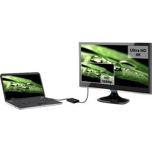 StarTech.com USB 3.0 to HDMI Adapter, 4K 30Hz, DisplayLink Certified, USB Type-A to HDMI Display Adapter Converter, External Graphics Card - 1 Pack - USB 3.0 - 1 x HDMI, HDMI - Black - TAA Compliant IM2784142