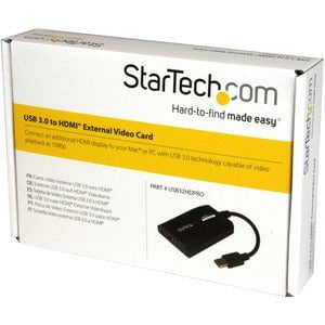StarTech.com USB 3.0 to HDMI Adapter, DisplayLink Certified, 1920x1200, USB-A to HDMI Display Adapter, External Graphics Card for Mac/PC - 1 Pack - USB 3.0 - 1 x HDMI, HDMI - Black IM2784143