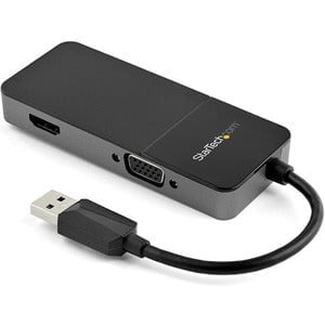 StarTech.com USB 3.0 to HDMI and VGA Adapter -4K/1080p USB Type A Dual Monitor Multiport Display Adapter Converter -External Graphics Card - 1 Pack - 1 x 9-pin Type A USB 3.0 USB Male - 1 x 15-pin HD-15 VGA Female, 1 x HDMI HDMI 1.4 Digital Audio/Video Fe IM4787439