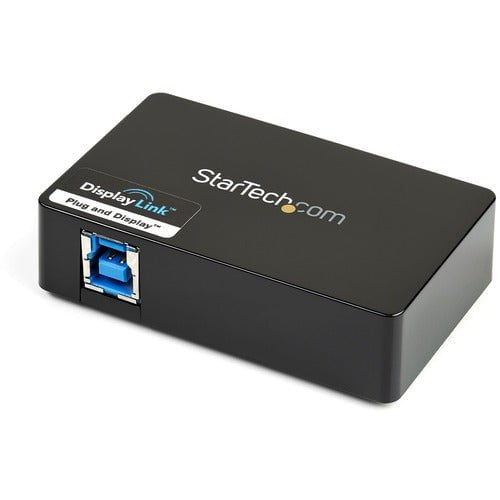 StarTech.com USB 3.0 to HDMIÂ® and DVI Dual Monitor External Video Card Adapter - 1 Pack - 1 x 9-pin Type B USB 3.0 USB Male - 1 x 29-pin DVI-I Video Female, 1 x 19-pin HDMI Digital Audio/Video Female - 2048 x 1152 Supported - Black - TAA Compliant IM2086146