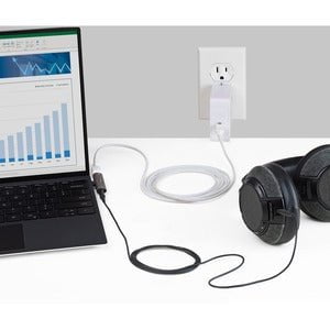 StarTech.com USB C Audio & Charge Adapter, USB-C Audio Adapter with 3.5mm Headset Jack and USB Type-C PD Charging, For USB-C Phone/Tablet - 1 x 24-pin USB Type C Powered USB Male - 1 x 24-pin USB Type C Powered USB Female, 1 x Mini-phone Audio Female - Si IM5231873
