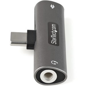 StarTech.com USB C Audio & Charge Adapter, USB-C Audio Adapter with 3.5mm Headset Jack and USB Type-C PD Charging, For USB-C Phone/Tablet - 1 x 24-pin USB Type C Powered USB Male - 1 x 24-pin USB Type C Powered USB Female, 1 x Mini-phone Audio Female - Si IM5231873