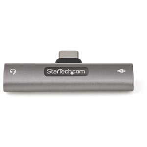 StarTech.com USB C Audio & Charge Adapter, USB-C Audio Adapter with 3.5mm Headset Jack and USB Type-C PD Charging, For USB-C Phone/Tablet - 1 x 24-pin USB Type C Powered USB Male - 1 x 24-pin USB Type C Powered USB Female, 1 x Mini-phone Audio Female - Si IM5231873