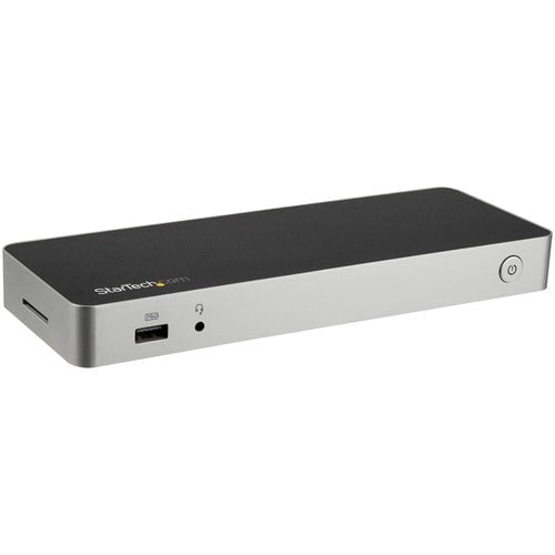 StarTech.com USB C Dock - 4K Dual Monitor HDMI & DisplayPort USB Type-C Docking Station - 60W Power Delivery, SD, 4-port USB 3.0 Hub, GbE - 5 x USB Ports - 5 x USB 3.0 - USB Type-C - Network (RJ-45) - HDMI - DisplayPort - Audio Line Out - Microphone - Thu IM4200226