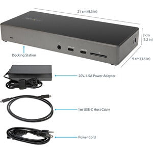 StarTech.com USB C Dock, Triple 4K Monitor USB-C Docking Station with DP 1.4 & DSC, 2x DisplayPort & 1x HDMI, 100W PD, 6x USB (2x 10Gbps) - USB-C docking station 10Gbps - Dual or Triple Monitor MST USB C Dock 4K 60Hz (2x DisplayPort and 1x HDMI) DP 1.4 Al IM5319117