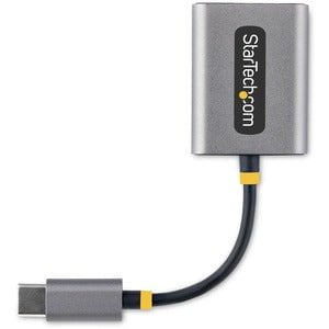 StarTech.com USB-C Headphone Splitter, USB Type C Dual Headset Adapter w/Mic Input, USB C to 3.5mm Audio Adapter/Earphone Dongle/Aux Jack - 1 Pack - 1 x 24-pin USB 2.0 Type C - Male - 2 x Mini-phone Stereo Audio - Female - Aluminium Connector - Black, Spa IM5677047