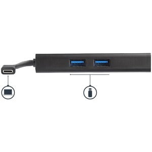StarTech.com USB C Multiport Adapter for Laptops - Power Delivery - 4K HDMI - GbE - USB 3.0 - for Chromebook, Monitor, Workstation, MacBook - Black - Mac OS X 13.0 Ventura - TAA Compliant IM3390059