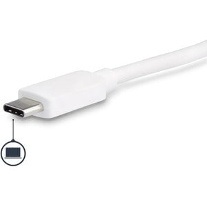 StarTech.com USB-C Multiport Adapter for Laptops - Power Delivery - DVI - GbE - USB 3.0 - for Notebook - 60 W - USB Type C - 1 Displays Supported - 1920 x 1200 - 2 x USB Ports - 2 x USB 3.0 - USB Type-A - USB Type-C - Network (RJ-45) - DVI - White - Thund IM3657876