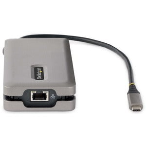 StarTech.com USB-C Multiport Adapter, HDMI/VGA, 4K 60Hz, 3-Port USB Hub, 100W PD Pass-Through, GbE, Mini Docking Station, 1ft/30cm Cable - USB-C multiport adapter with single monitor 4K 60Hz HDMI 2.0b HDR10 or 1080p VGA video via DP 1.4 Alt Mode - Travel IM5728264
