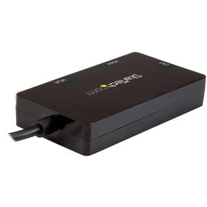 StarTech.com USB-C Multiport Video Adapter - 3-in-1 USB Type-C Video Adapter - USB-C to VGA, DVI, HDMI - 4K 30 Hz - CDPVGDVHDBP - 3-IN-1 USB C Adapter: USB C to VGA Adapter USB C to DVI Adapter or USB-C to HDMI Adapter - 4K USB-C multiport adapter - Porta IM3695898