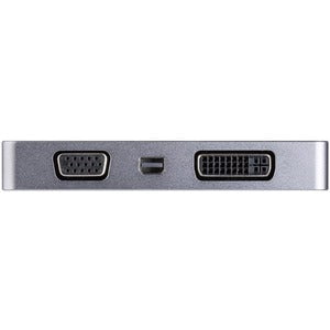 StarTech.com USB C Multiport Video Adapter 4K/1080p - USB Type C to HDMI, VGA, DVI or Mini DisplayPort Monitor Adapter - Space Gray - 1 Pack - 1 x 24-pin Type C USB Male - 1 x 25-pin DVI-D Digital Video Female, 1 x 19-pin HDMI Digital Audio/Video Female, IM4256416