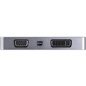 StarTech.com USB C Multiport Video Adapter 4K 60Hz/1080p - USB Type C to HDMI, VGA, DVI or Mini DisplayPort Monitor Adapter - Space Gray - 1 Pack - 1 x 24-pin Type C USB - 1 x 29-pin DVI-I Video Female, 1 x 19-pin HDMI Digital Audio/Video Female, 1 x 20-p IM4298557