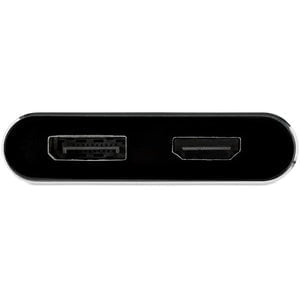 StarTech.com USB C Multiport Video Adapter - 4K 60Hz USB-C to HDMI 2.0 or DisplayPort 1.2 Monitor Adapter - HBR2 HDR - USB Type-C 2-in-1 - 1 Pack - 1 x Type C USB Male - 1 x HDMI HDMI 2.0 Digital Audio/Video Female, 1 x DisplayPort DisplayPort 1.2 Digital IM4935638