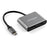 StarTech.com USB C Multiport Video Adapter - 4K 60Hz USB-C to HDMI 2.0 or DisplayPort 1.2 Monitor Adapter - HBR2 HDR - USB Type-C 2-in-1 - 1 Pack - 1 x Type C USB Male - 1 x HDMI HDMI 2.0 Digital Audio/Video Female, 1 x DisplayPort DisplayPort 1.2 Digital IM4935638