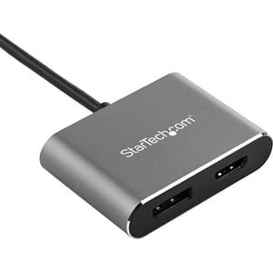 StarTech.com USB C Multiport Video Adapter - 4K 60Hz USB-C to HDMI 2.0 or DisplayPort 1.2 Monitor Adapter - HBR2 HDR - USB Type-C 2-in-1 - 1 Pack - 1 x Type C USB Male - 1 x HDMI HDMI 2.0 Digital Audio/Video Female, 1 x DisplayPort DisplayPort 1.2 Digital IM4935638