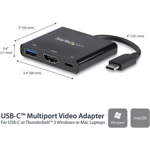 StarTech.com USB-C to 4K HDMI Multifunction Adapter with Power Delivery and USB-A Port - USB 3.1 - HDMI IM3403711