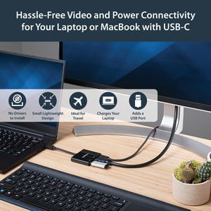 StarTech.com USB-C to 4K HDMI Multifunction Adapter with Power Delivery and USB-A Port - USB 3.1 - HDMI IM3403711