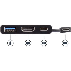StarTech.com USB-C to 4K HDMI Multifunction Adapter with Power Delivery and USB-A Port - USB 3.1 - HDMI IM3403711