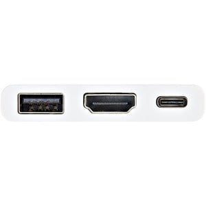 StarTech.com USB-C to 4K HDMI Multifunction Adapter with Power Delivery and USB-A Port- White - USB 3.1 - HDMI IM3418938